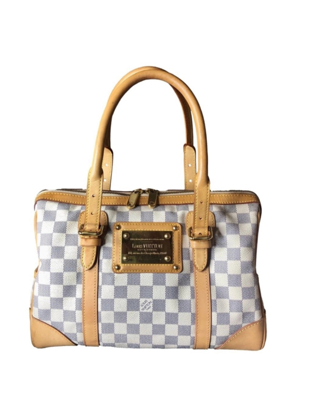 LOUIS VUITTON Damier Azur Berkeley PM Tote Bag Speedy 30 Duffle